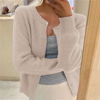 Araminta Crew Neck Button Cardigan