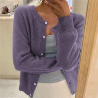 Araminta Crew Neck Button Cardigan