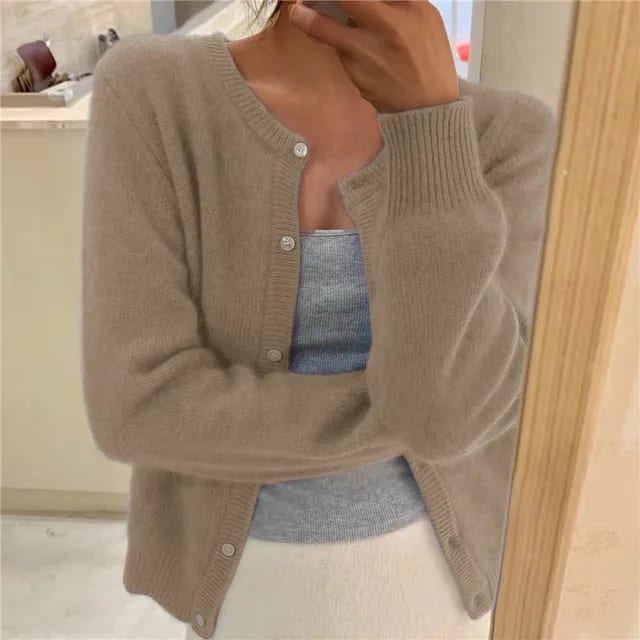 Araminta Crew Neck Button Cardigan_5