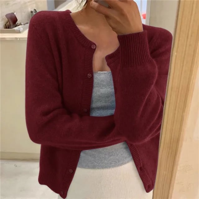 Araminta Crew Neck Button Cardigan_7