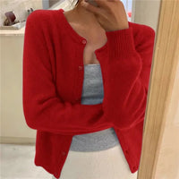 Araminta Crew Neck Button Cardigan