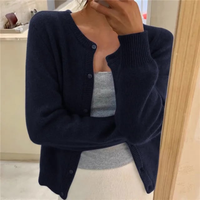 Araminta Crew Neck Button Cardigan_9