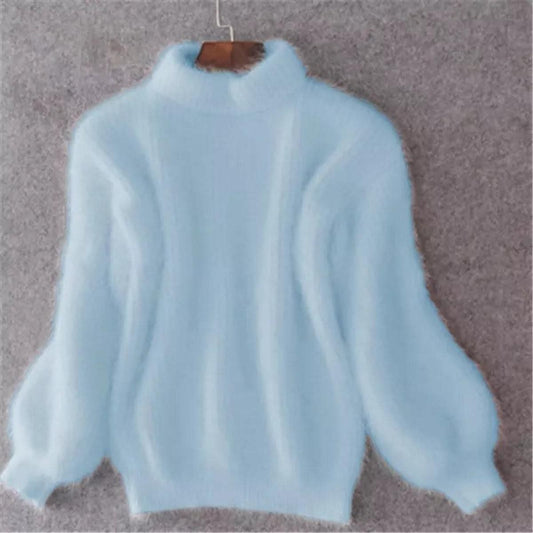 Amara Fluffy High Neck Knitted Jumper_1
