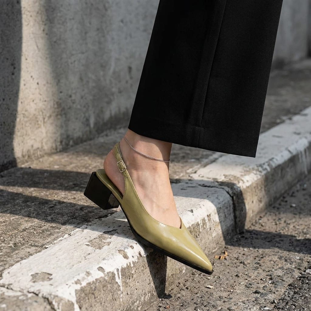Linnea Comfort Pointed Toe Slingback Heels