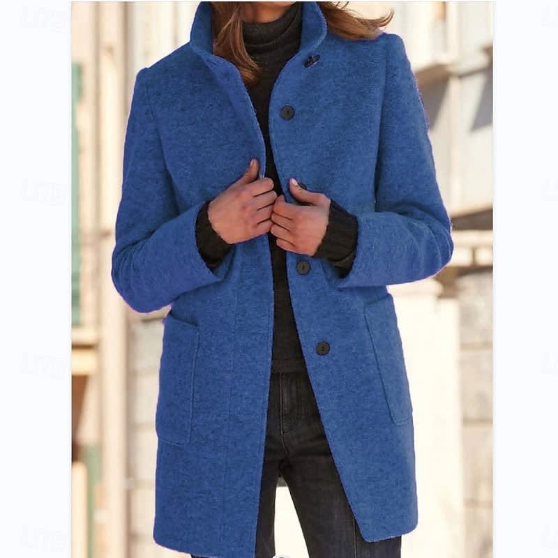 Tamsin Stand Collar Textured Winter Coat