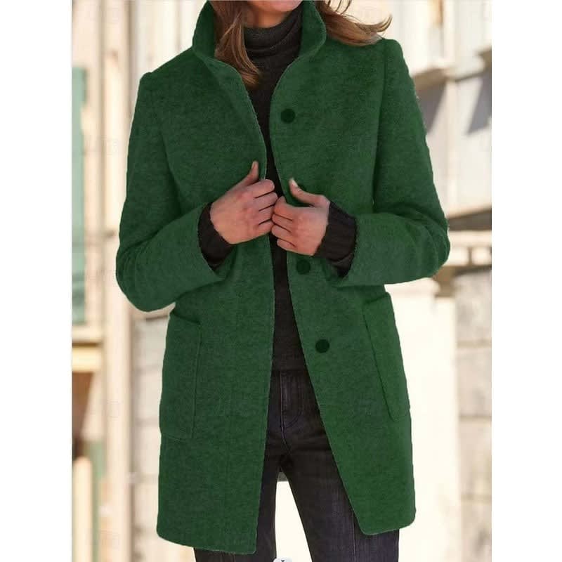 Tamsin Stand Collar Textured Winter Coat_3