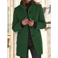 Tamsin Stand Collar Textured Winter Coat
