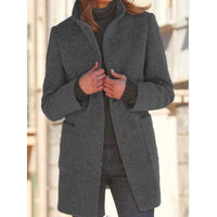 Tamsin Stand Collar Textured Winter Coat