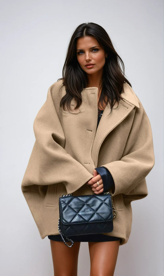 Fern Cape Sleeve Short Winter Coat_1