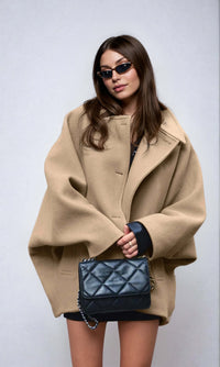 Fern Cape Sleeve Short Winter Coat