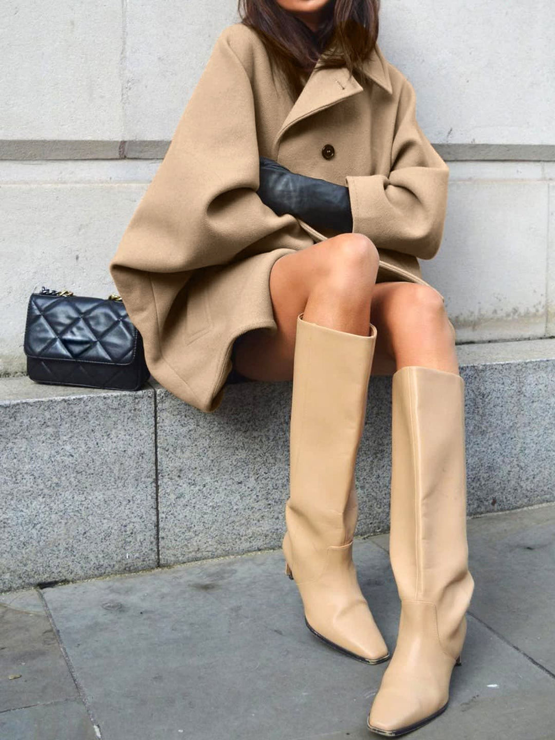Fern Cape Sleeve Short Winter Coat