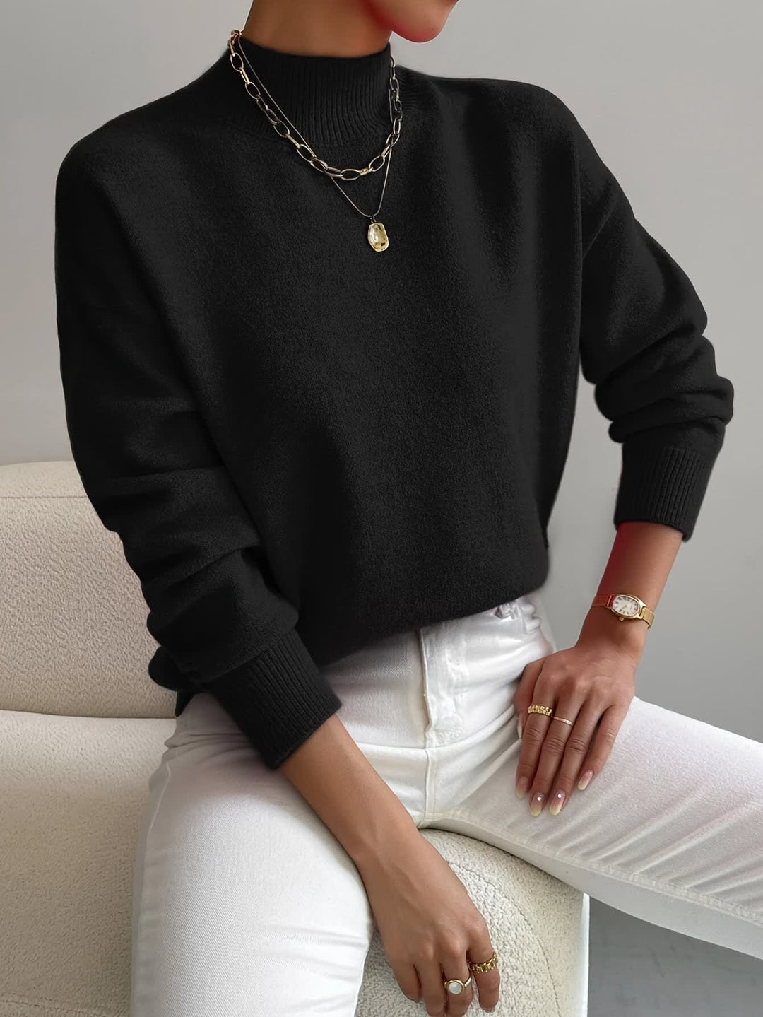 Antonia Relaxed Fine Gauge Knitted Jumper