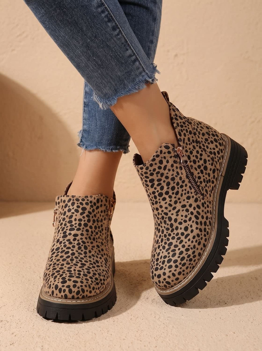 Damaris Arch Support Lug Sole Ankle Boots
