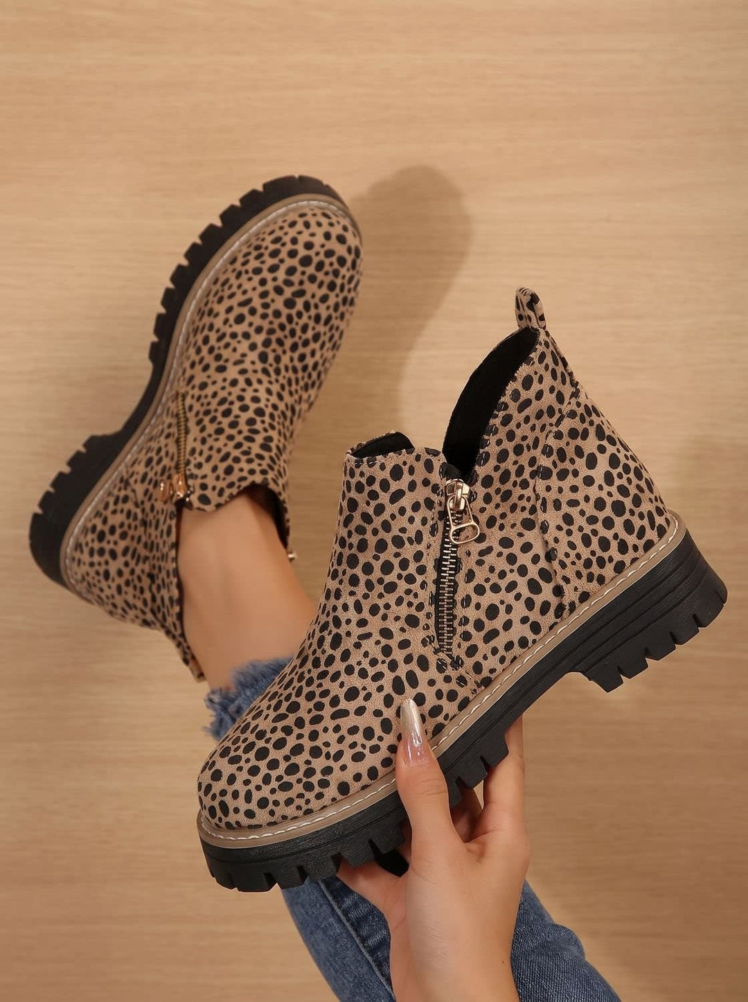 Damaris Arch Support Lug Sole Ankle Boots