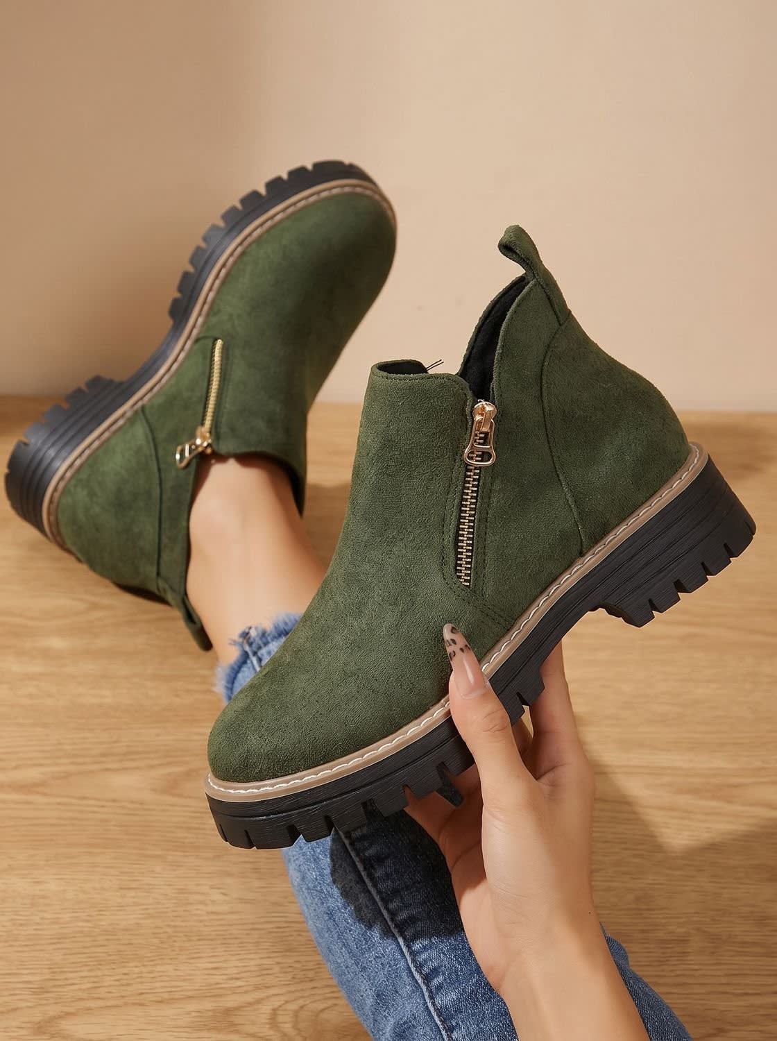 Damaris Arch Support Lug Sole Ankle Boots_9