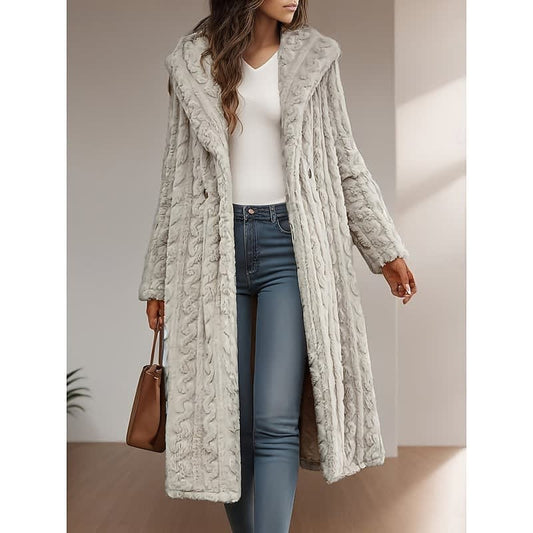 Rosamund Hooded Longline Knit Winter Coat_1