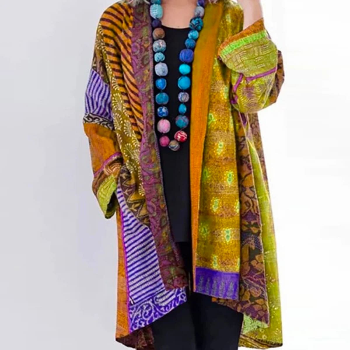 Felicity Boho Patchwork Long Cardigan for Women_1