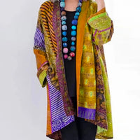 Felicity Boho Patchwork Long Cardigan for Women