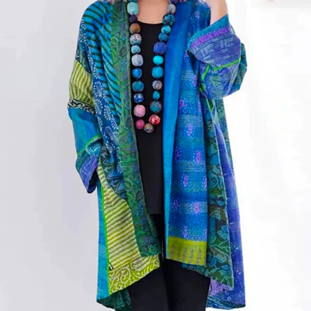Felicity Boho Patchwork Long Cardigan for Women