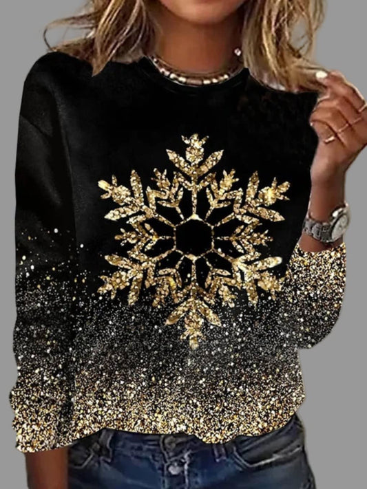 Tallulah Gold Snowflake Christmas Jumper_1