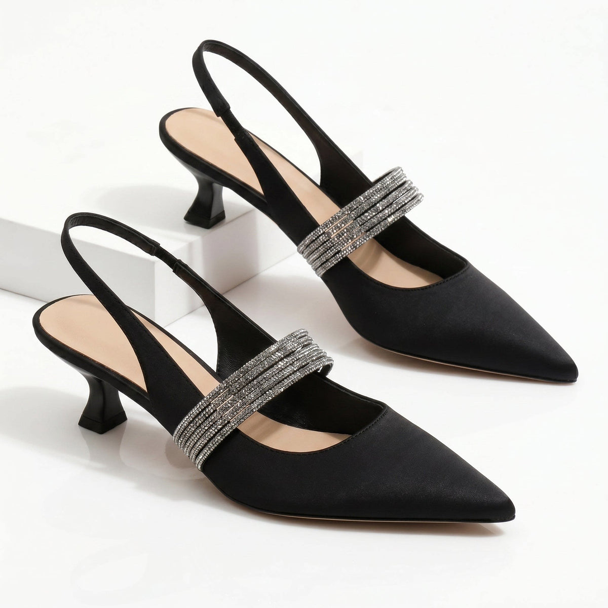 Sunniva Crystal Slingback Kitten Heels_7