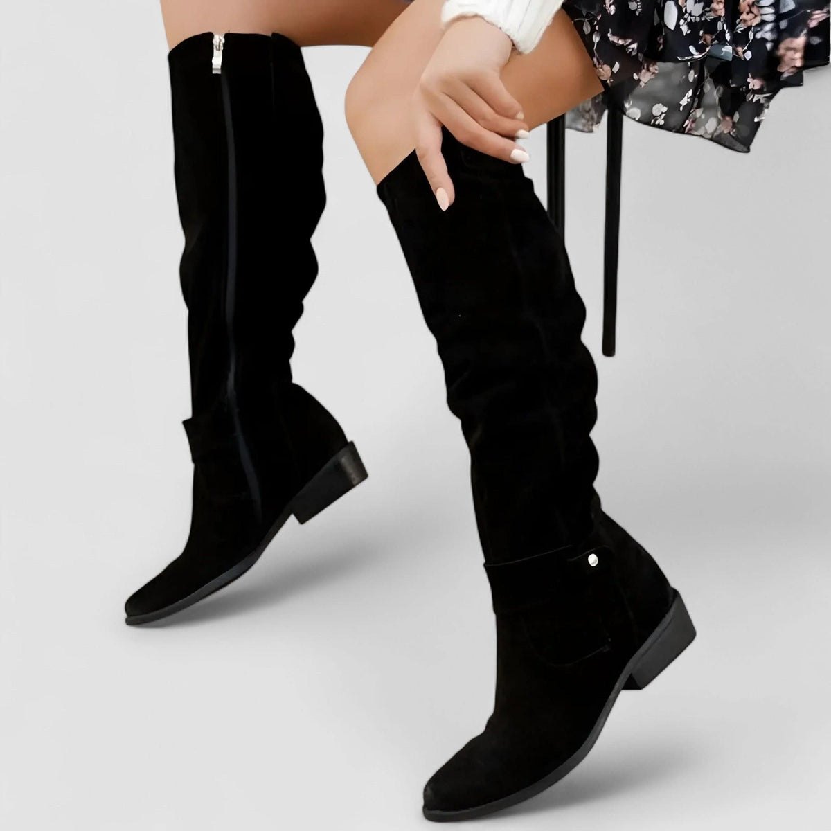 Helena Slouch Suede Knee High Boots_8