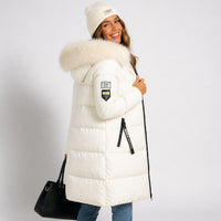 Greta Faux Fur Hood Longline Puffer Coat