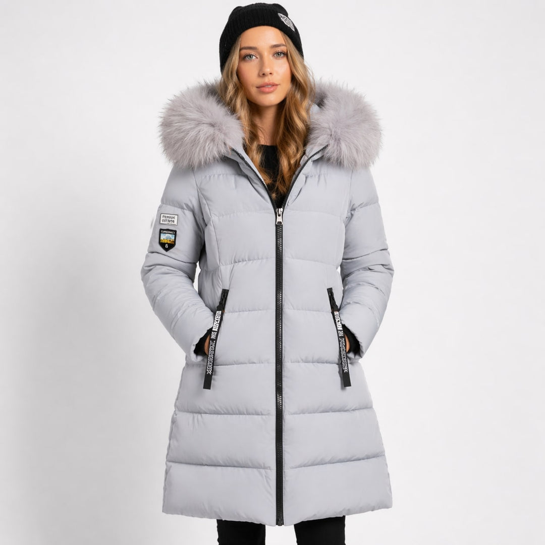 Greta Faux Fur Hood Longline Puffer Coat