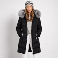 Greta Faux Fur Hood Longline Puffer Coat