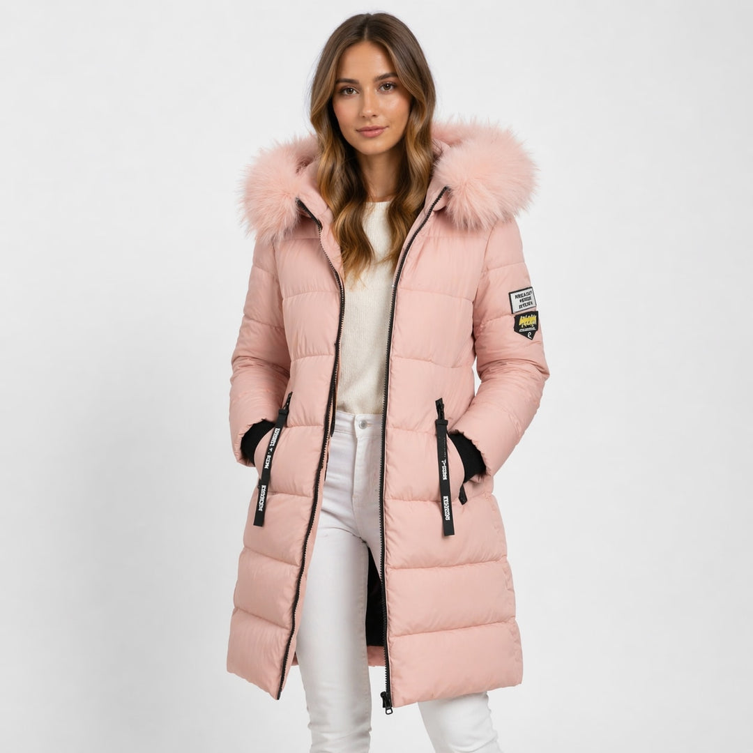 Greta Faux Fur Hood Longline Puffer Coat