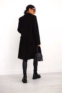Romy Gold Button Double Breasted Pea Coat