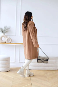 Romy Gold Button Double Breasted Pea Coat