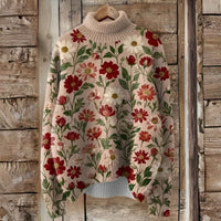 Gilda Floral Roll Neck Womens Christmas Jumper