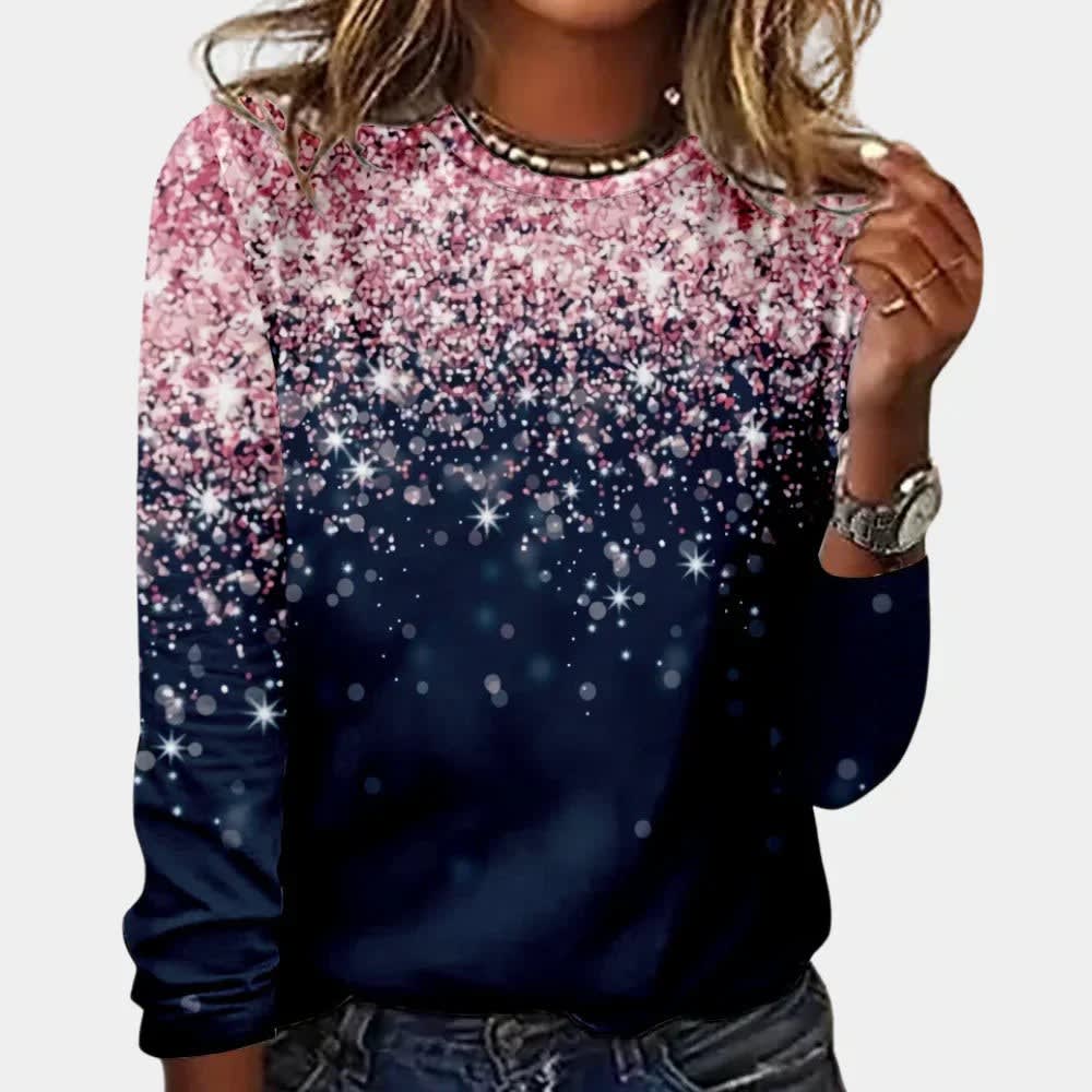 Orla Sparkle Print Ombre Christmas Jumper_1