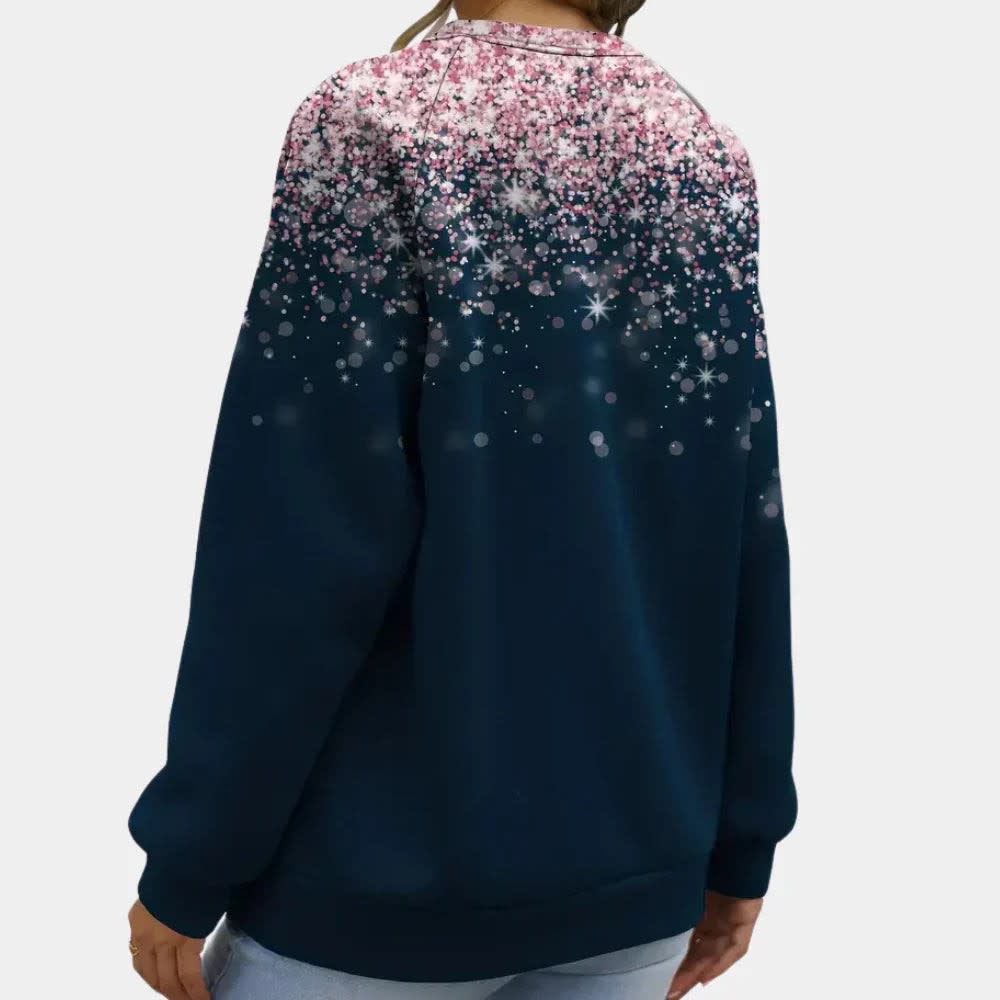 Orla Sparkle Print Ombre Christmas Jumper_5