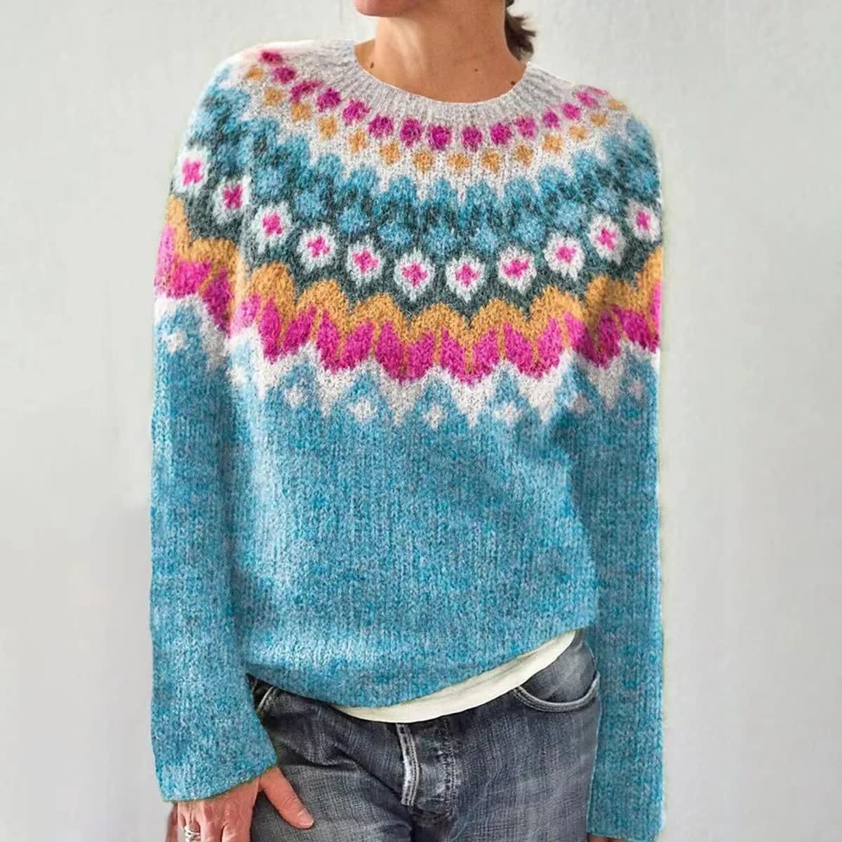 Delphine Fair Isle Yoke Womens Christmas Jumper_2