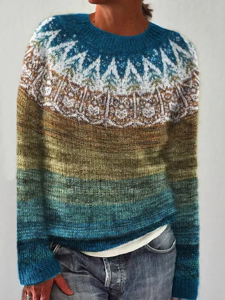 Delphine Fair Isle Yoke Womens Christmas Jumper_4
