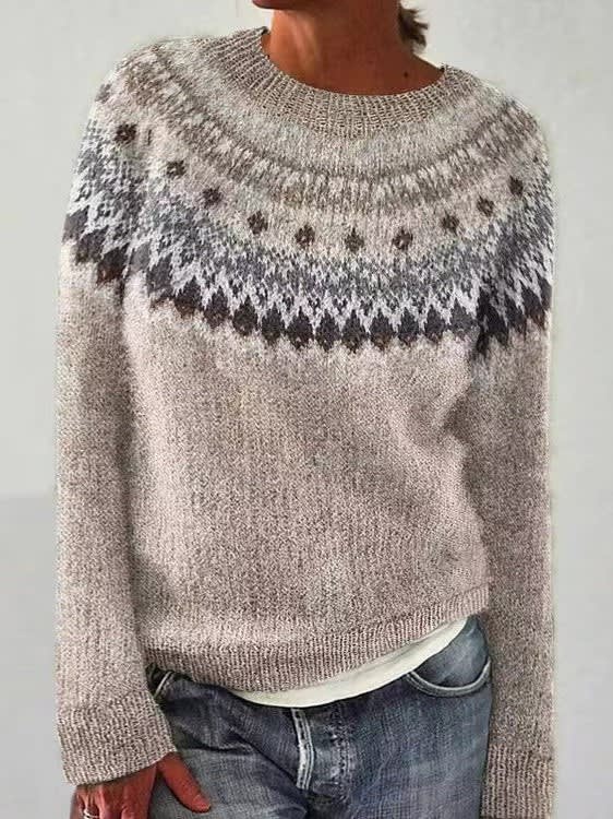 Delphine Fair Isle Yoke Womens Christmas Jumper