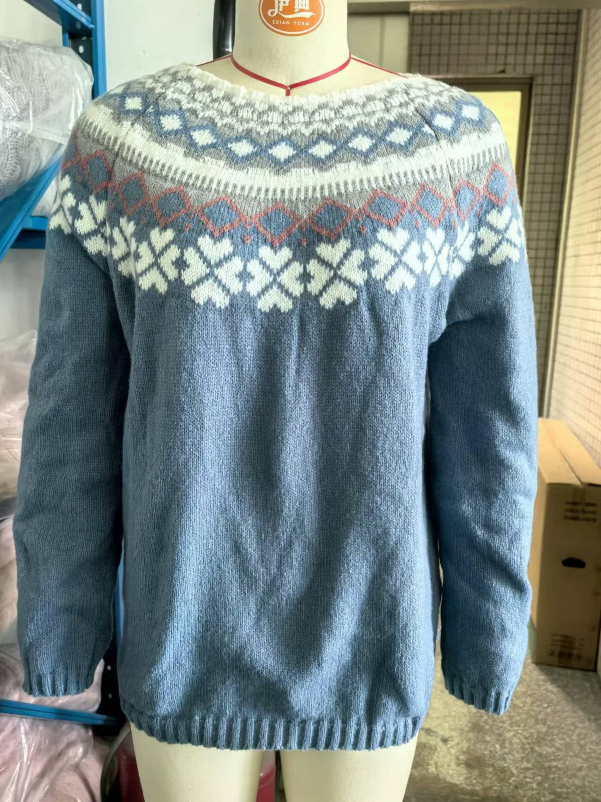Delphine Fair Isle Yoke Womens Christmas Jumper_9