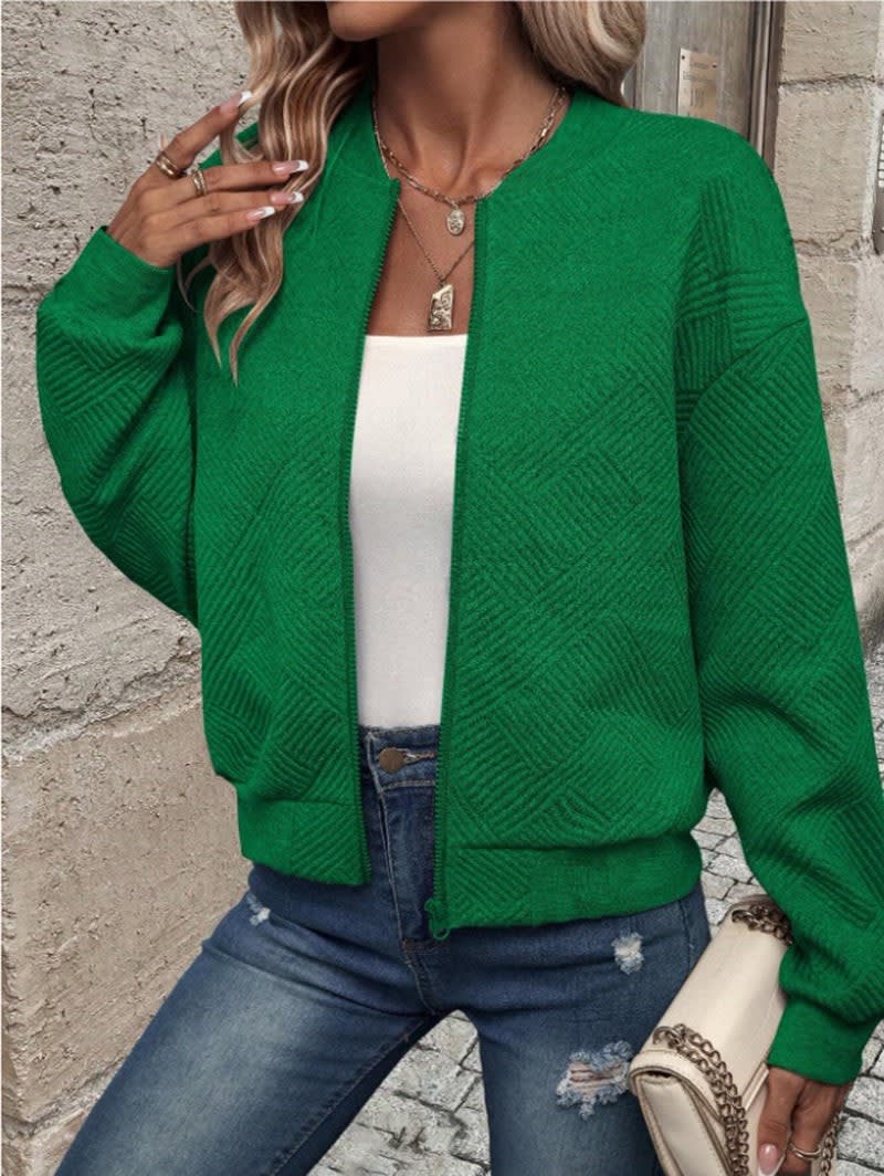 Briony Textured Zip Up Knit Cardigan_2