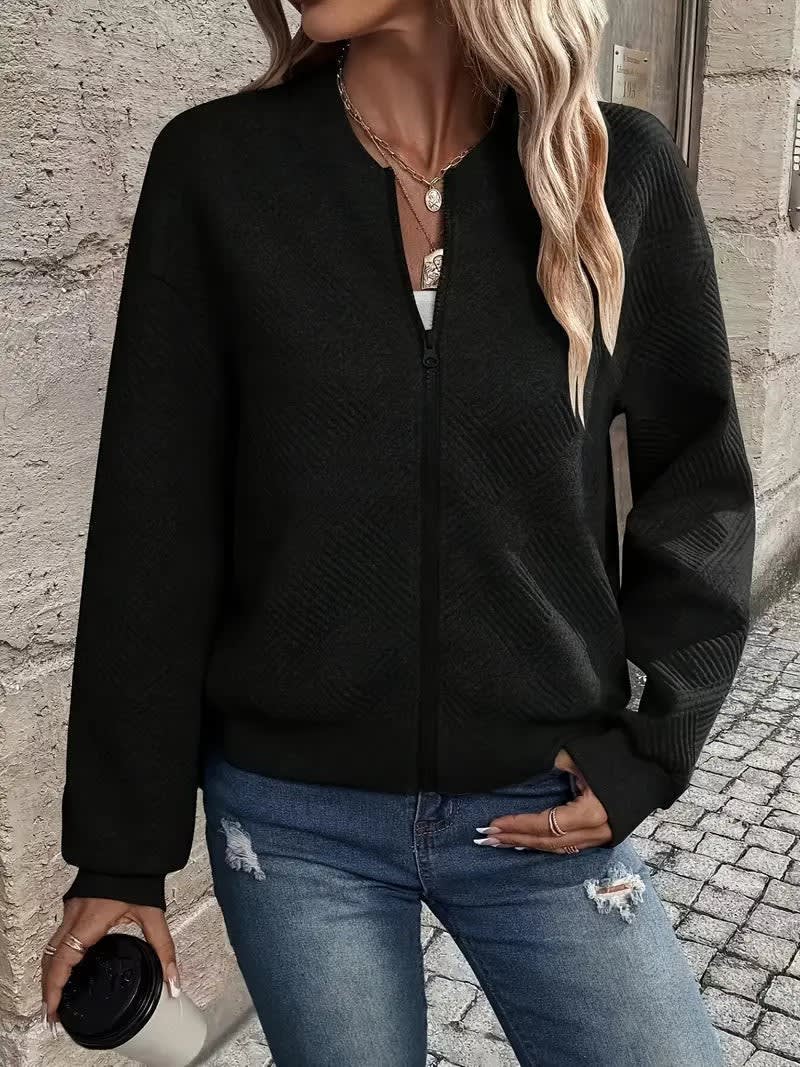 Briony Textured Zip Up Knit Cardigan_6