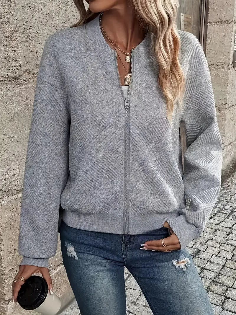Briony Textured Zip Up Knit Cardigan_9