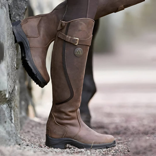 Blythe Waterproof Buckle Knee High Boots_1
