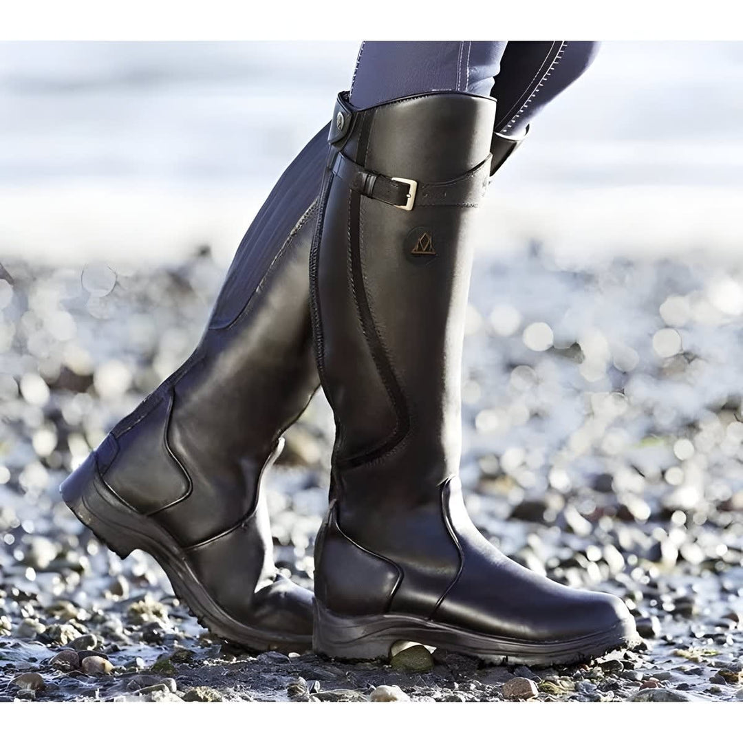 Blythe Waterproof Buckle Knee High Boots