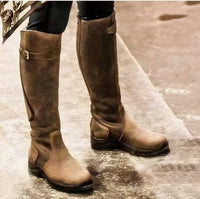 Blythe Waterproof Buckle Knee High Boots