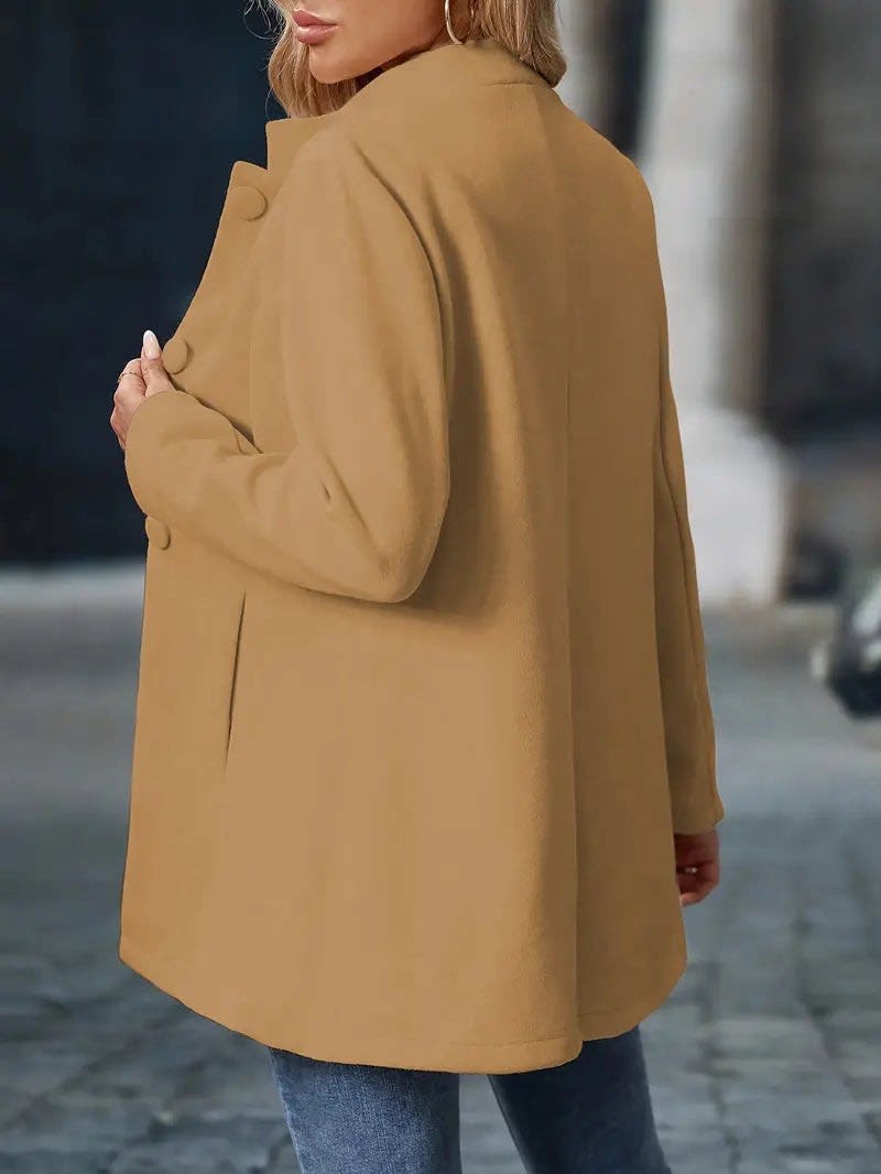 Opal Stand Collar Fitted Winter Coat