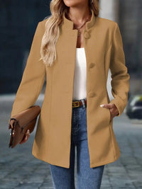 Opal Stand Collar Fitted Winter Coat