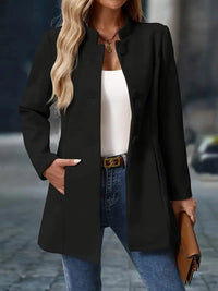 Opal Stand Collar Fitted Winter Coat