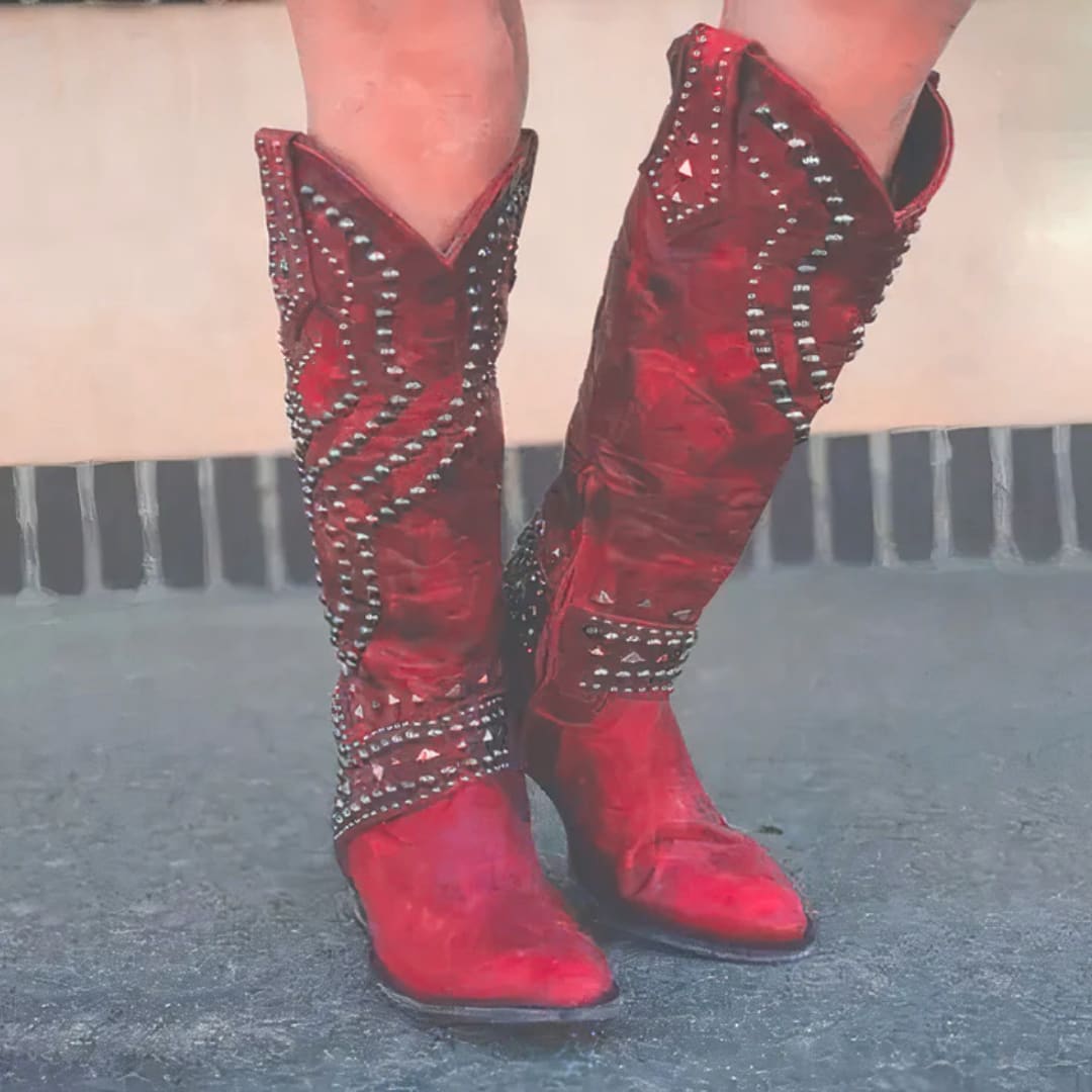 Perdita Studded Western Cowboy Boots