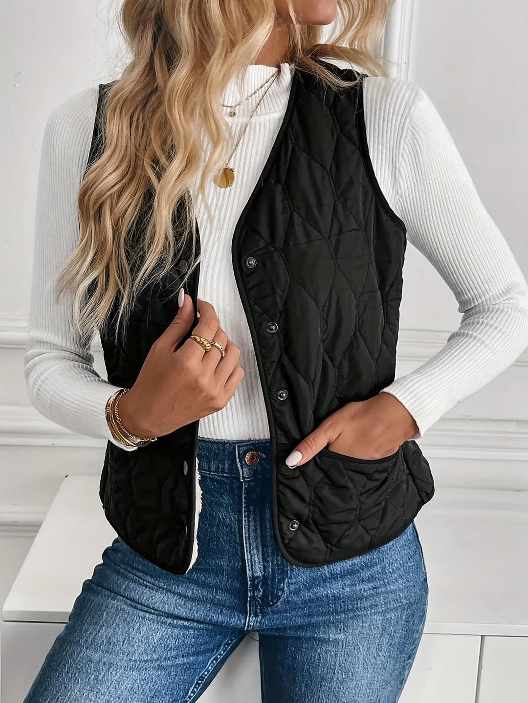 Hattie Reversible Quilted Fleece Lined Body Warmer